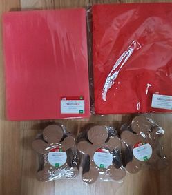 Creatology Christmas Red Foam Felt Sheets Gingerbread Men Cutouts Crafts New