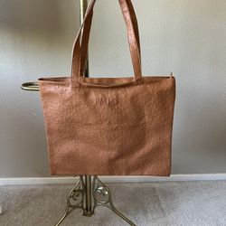 NEW Roberto Amee Tan Ostrich Tote