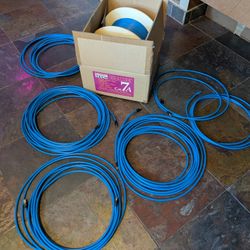 CAT 7a Shielded 22AWG Bare Copper CAT7 Blue Ethernet Cable - Bulk Spool