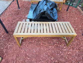 Ikea table and two benches