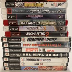 Lot of (15) Fifteen PlayStation 2 3  PS2 PS3 Video Games