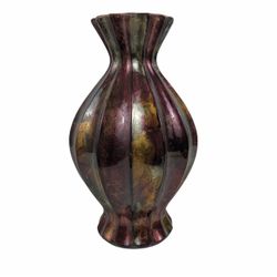 Home Goods 14" Decorative Burgundy Gold Vase