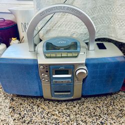 JVC RC-BZ5LB CD, Cassette, FM-AM Radio Portable Boombox & Owner’s Manual