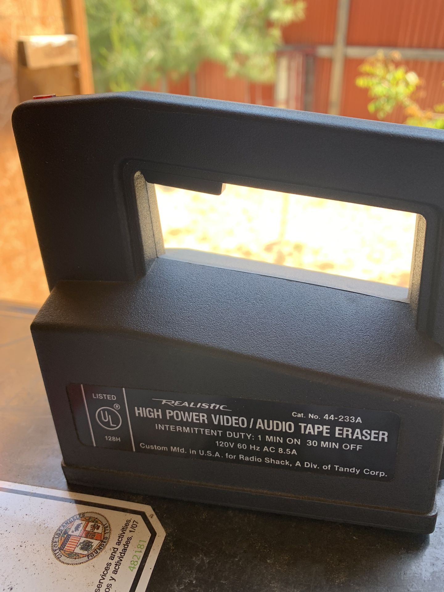 High Power Video/audio Tape Eraser