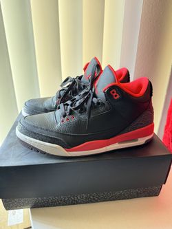 Air Jordan 3 Retro Crimson 2013 Mens Sneakers 136064-005 Size 11