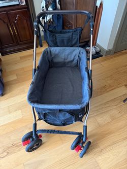 Large Pet Stroller with Storage Basket