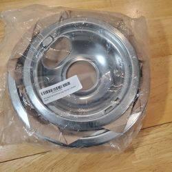 Electric Range Drip Pan Fits Whirlpool and KitchenAid Ranges' Chrome' Set of 4