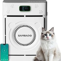 Smart Pet Air Purifier for Home Large Room Up to 2500 Ft², H13 HEPA Air Purifier for Home Pets with WiFi, Double-Sided Air Inlet, PM 2.5 Sensor, Pet