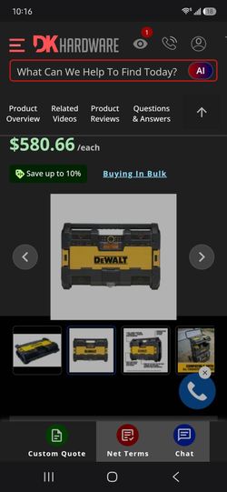 Dewalt am fm radio with Bluetooth, wireless  comes with battery and charger
