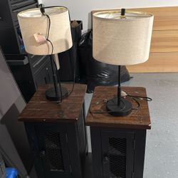Lamps Touch Usb Charger/ Side Tables