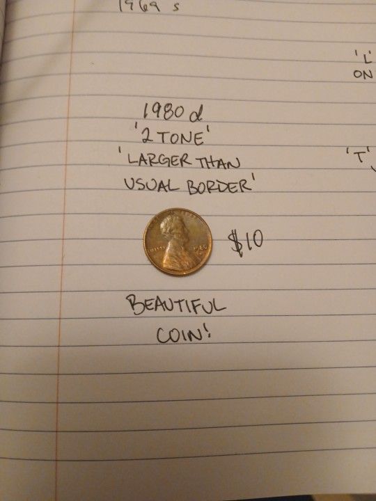 1980d Copper Penny 2 Tone