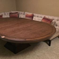 Oval Solid Wood Dining Table With 2 Leaves - 97" Long (Table Only)