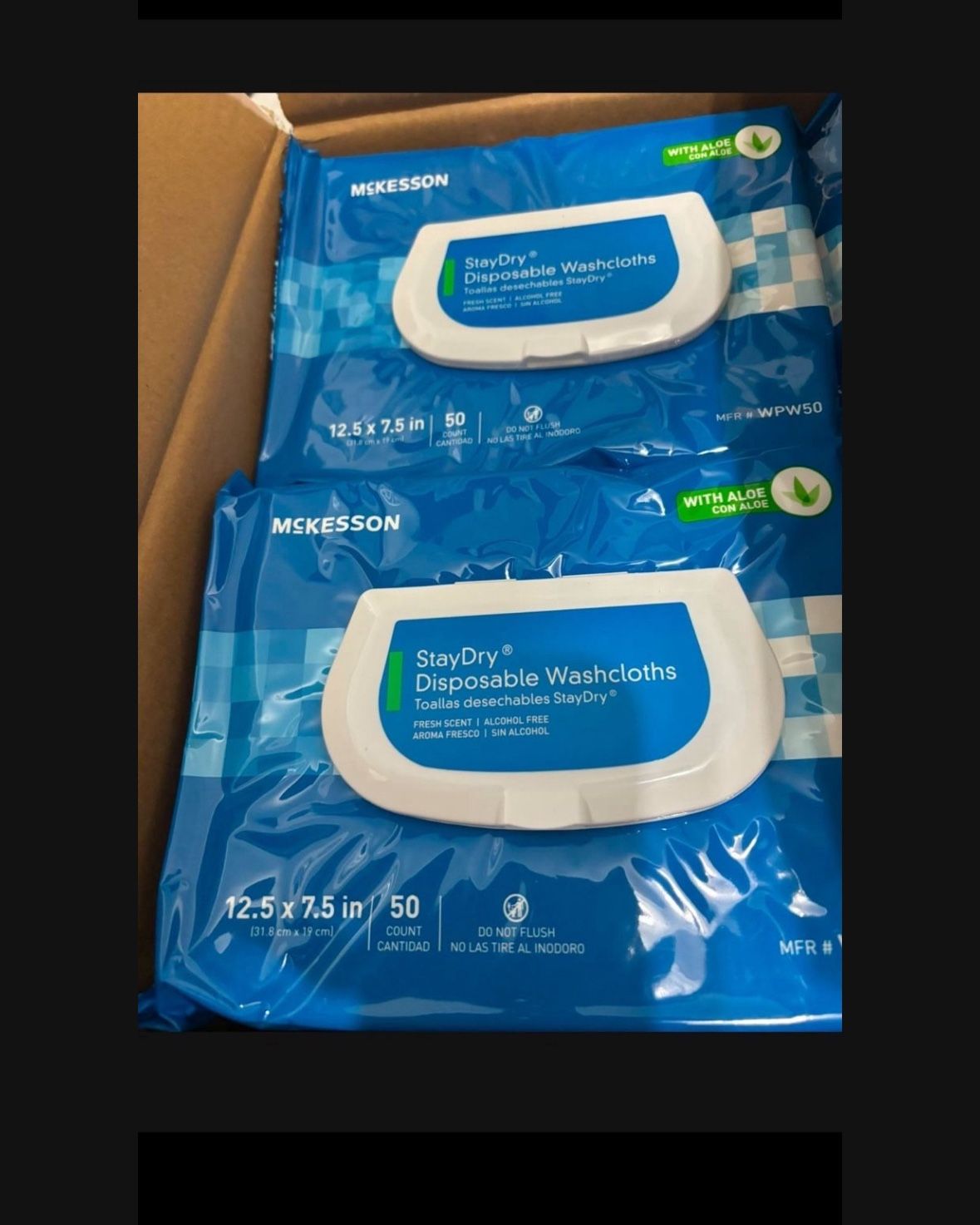 10 Paquetes De Wipes $2.50 Cada Uno ( 50 Count 12.5”)
