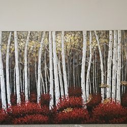 Modern Forest Canvas Wall Art – $60 OBO
