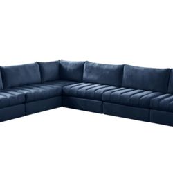 Jacob Velvet Navy Modular Sectional

