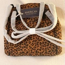 New, Price Firm, American Leather Co. Triple Entry Crossbody Purse, Leopard – Lenox