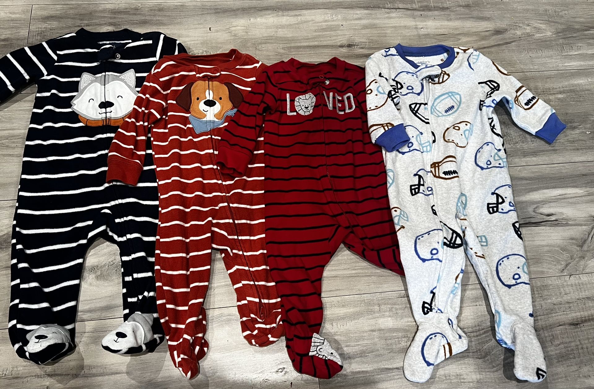 Baby Boys Fleece Footie Pajamas $5 All