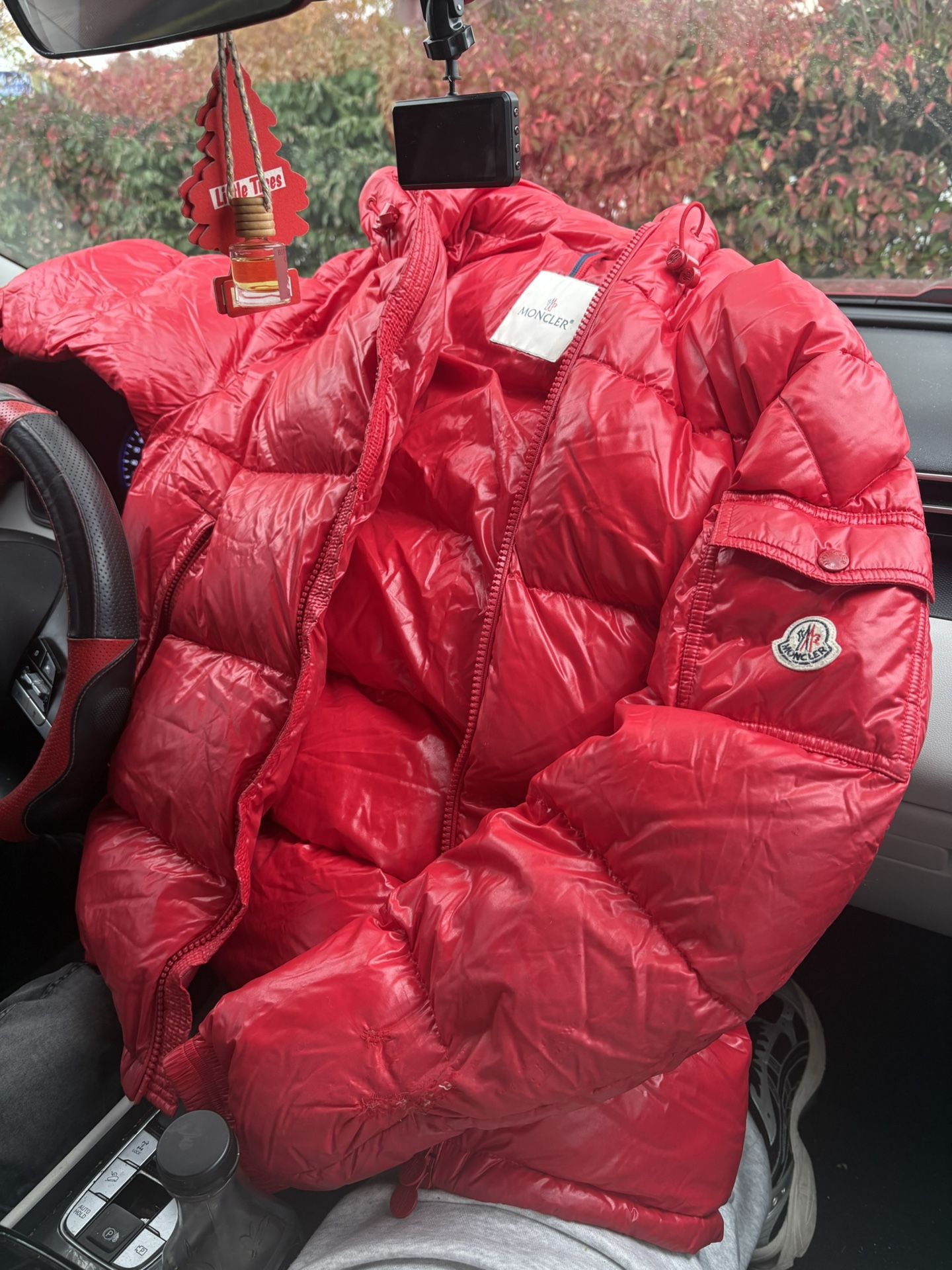 Moncler Puffer Coat Red Large