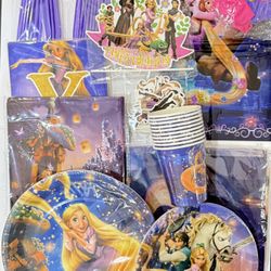 112pcs Rapunzel Birthday Decorations 