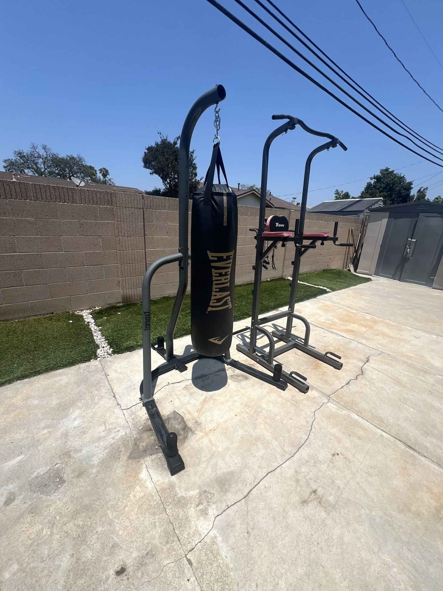 Punching Bag And Pull Up Bar