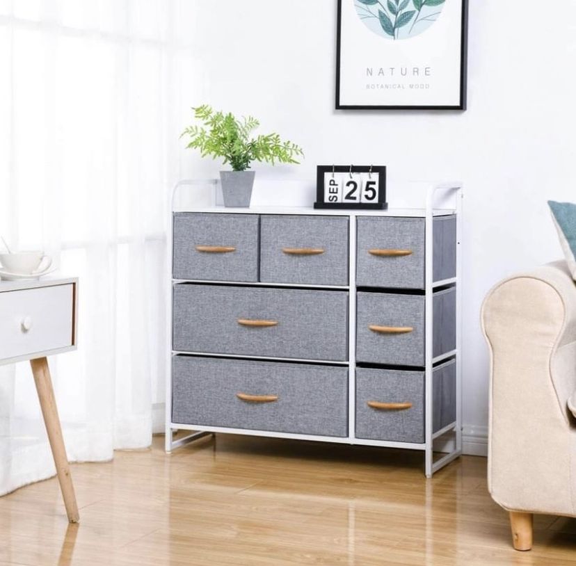 7-Drawer Dresser, 3-Tier Storage Organizer, Tower Unit for Bedroom, Hallway, Entryway(Color: Yellow)