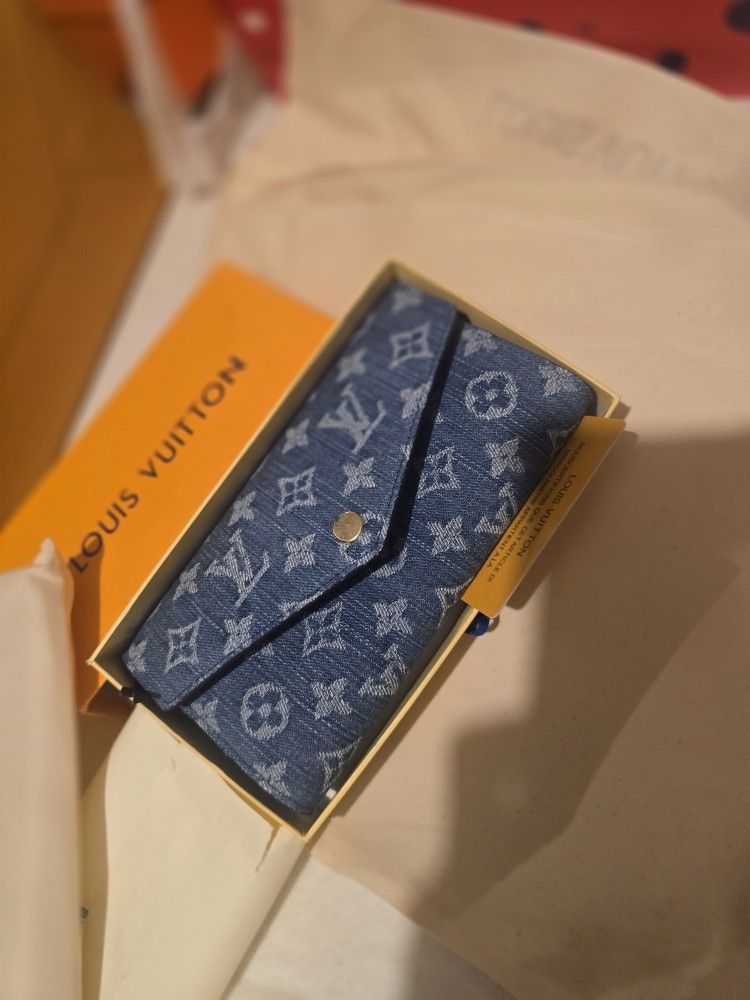 Louis Vuitton Monogram Jacquard Denim Sarah Wallet