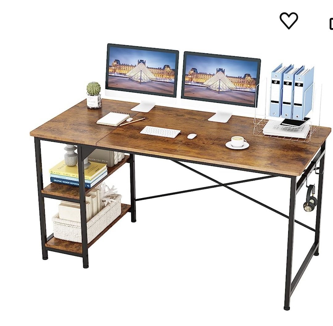 Wooden Rustic Desk Great For Studying!