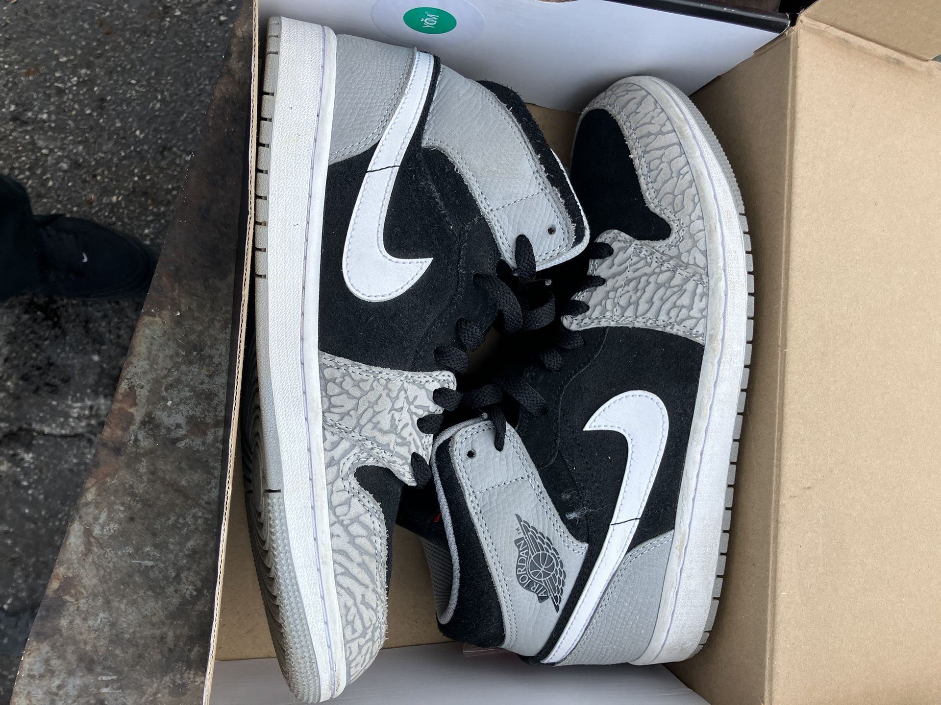 Air Jordan Black Gray Elephant Print