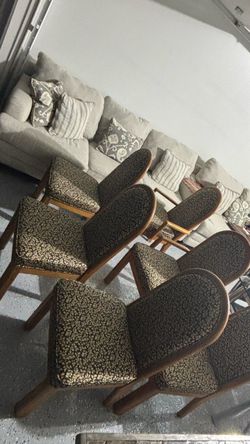 Set of 4 Upholstered Dining Chairs