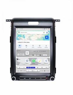Car Stereo Radio 2013-2014 Ford F150, Wireless CarPlay Android Auto, 12.1” T-Style Touch Screen Head Units, Bluetooth GPS
