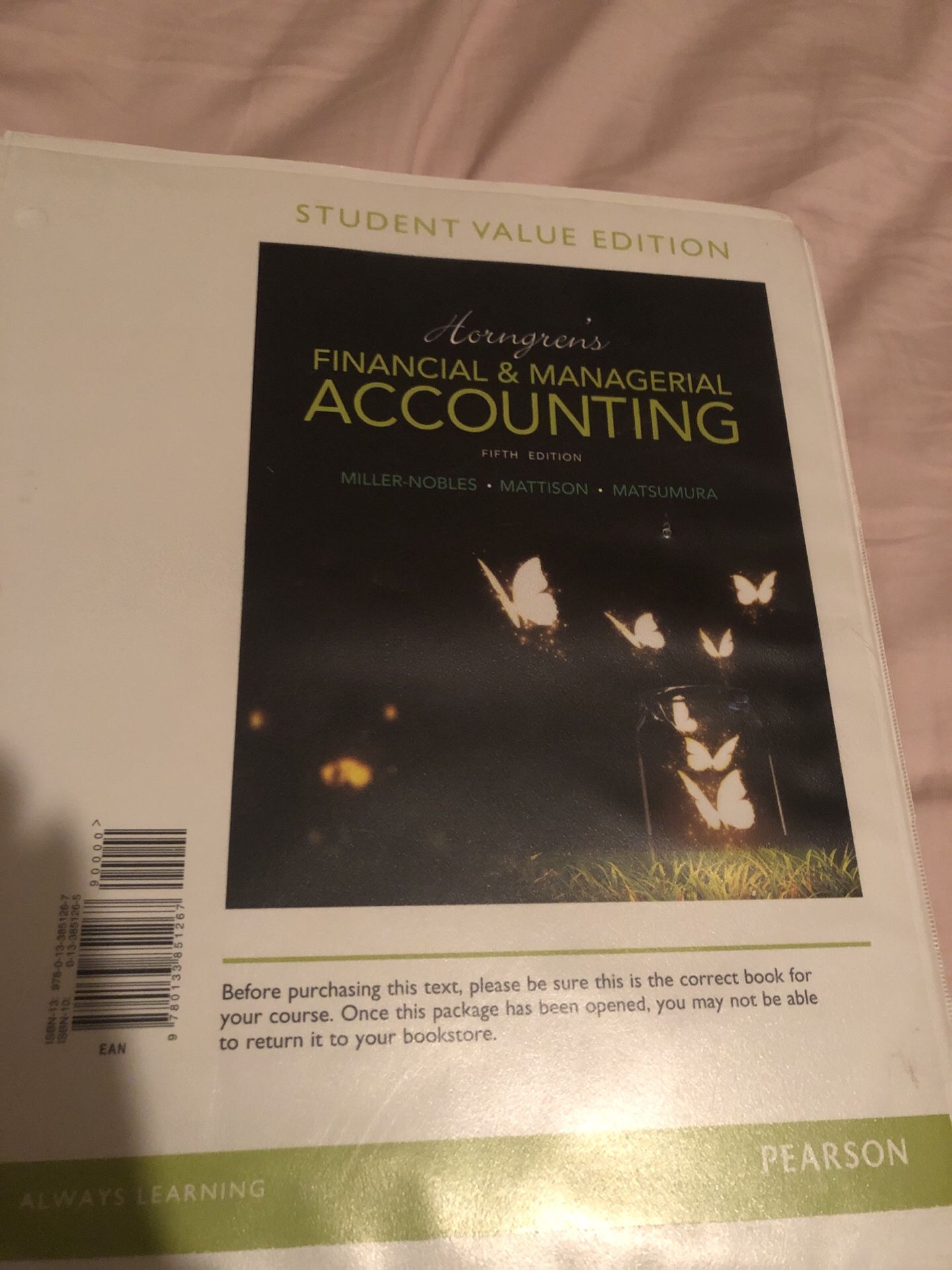 Horngren’s Financial and Managerial Accounting 5th Edition