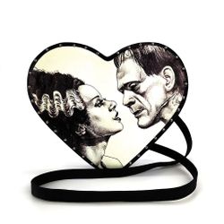 Glow In The Dark Heart Shape Frank W/ Bride Backpack