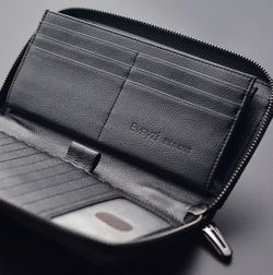 Zipper Wallet Organizer - Black