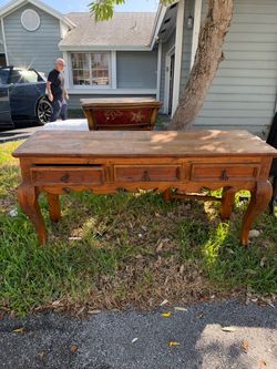 FREE solid wood long table
