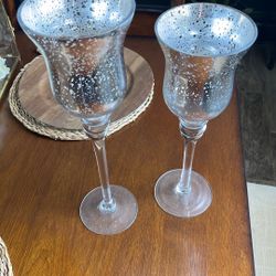 Glass Candle Holders