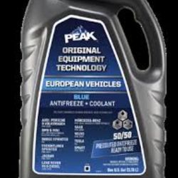 PEAK OET Extended Life Blue 50/50 Prediluted Antifreeze/Coolant for European Vehicle