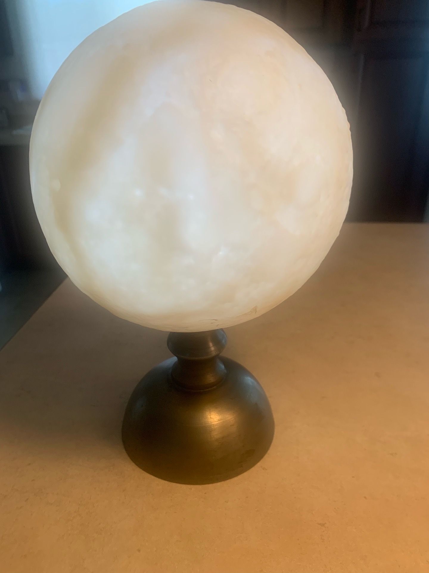 Moon Lamp on Bronze Base
