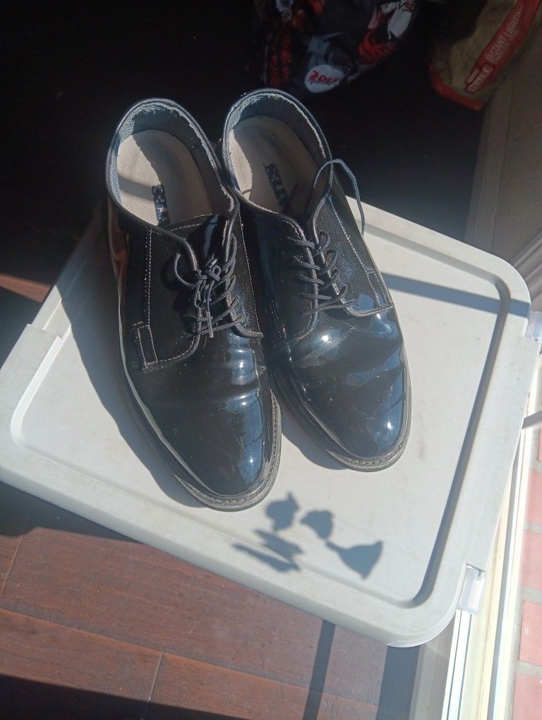 Bates Patent Leather 11.5 C Shoes Vibram Soles