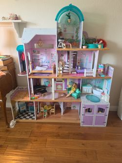 Barbie Dream House – Huge 60” Tall Dollhouse with Elevator, Garage, Dolls & more