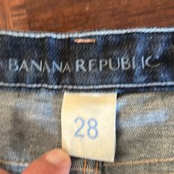 Banana Republic Straight Leg Blue Jeans Waist 28 Unisex