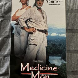 Hollywood Pictures Medicine Man VHS Sean Connery Lorraine Bracco Action PG-13