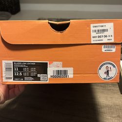 CI6377 106 - BLAZER LOW LEATHER - WHITE/PINK FOAM -SAIL - Size 11 Men’s