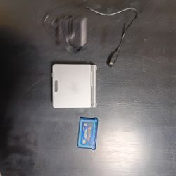 Grey Gameboy advanced sp with pokemon sapphire