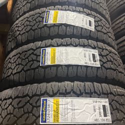 4-245/75R17 Goodyear Wrangler Workhorse AT With Install 