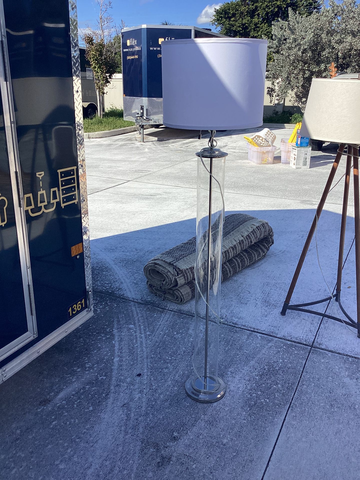 Vintage Clear, Glass Lamp