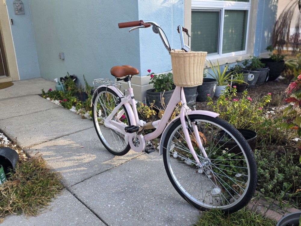 New Uforic 26" Beach Cruiser Bike for Women, Adjustable Seat Single-Speed Commuter Bike