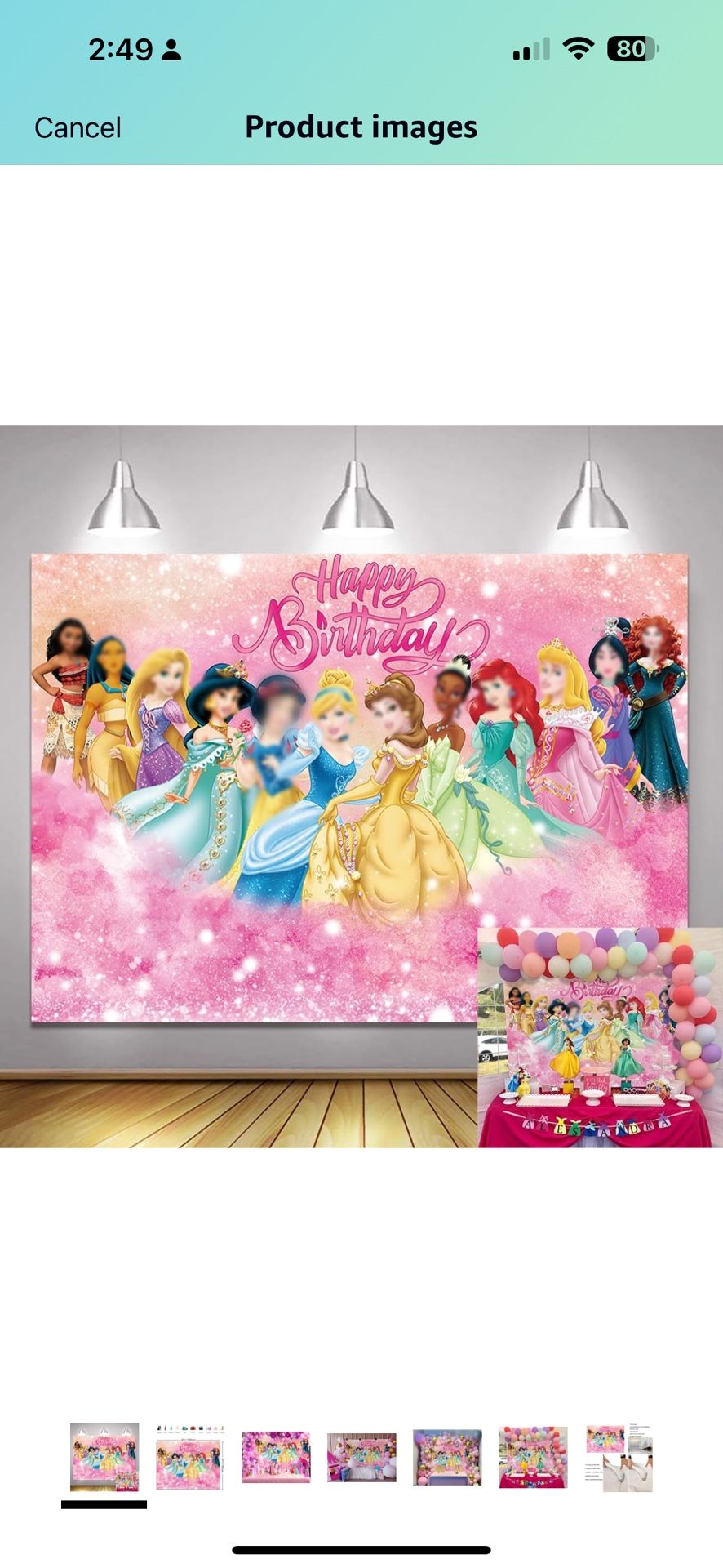Disney Princess Bday Party Decor