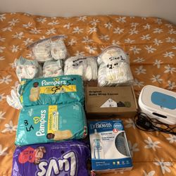 Baby Supplies, Diapers, Wrap, Wipe Warmer, Car Seat Cover , Bottles 