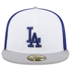 Dodgers white blue hat 7 3/8