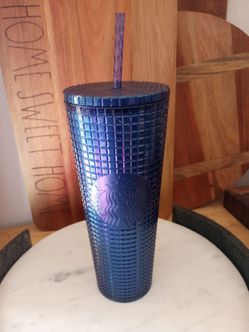 Blue Starbucks cup